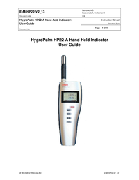 Thumbnail of document Manual - HygroPalm HP22-A Handheld Indicator